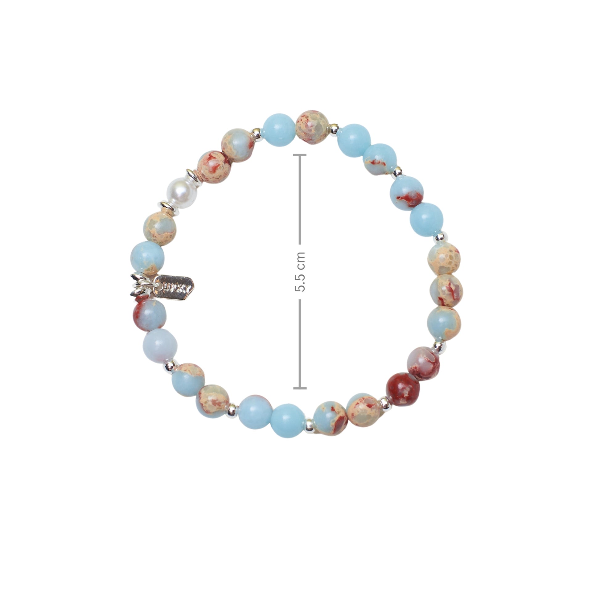 Whimsical Beaded Stone Band Salty