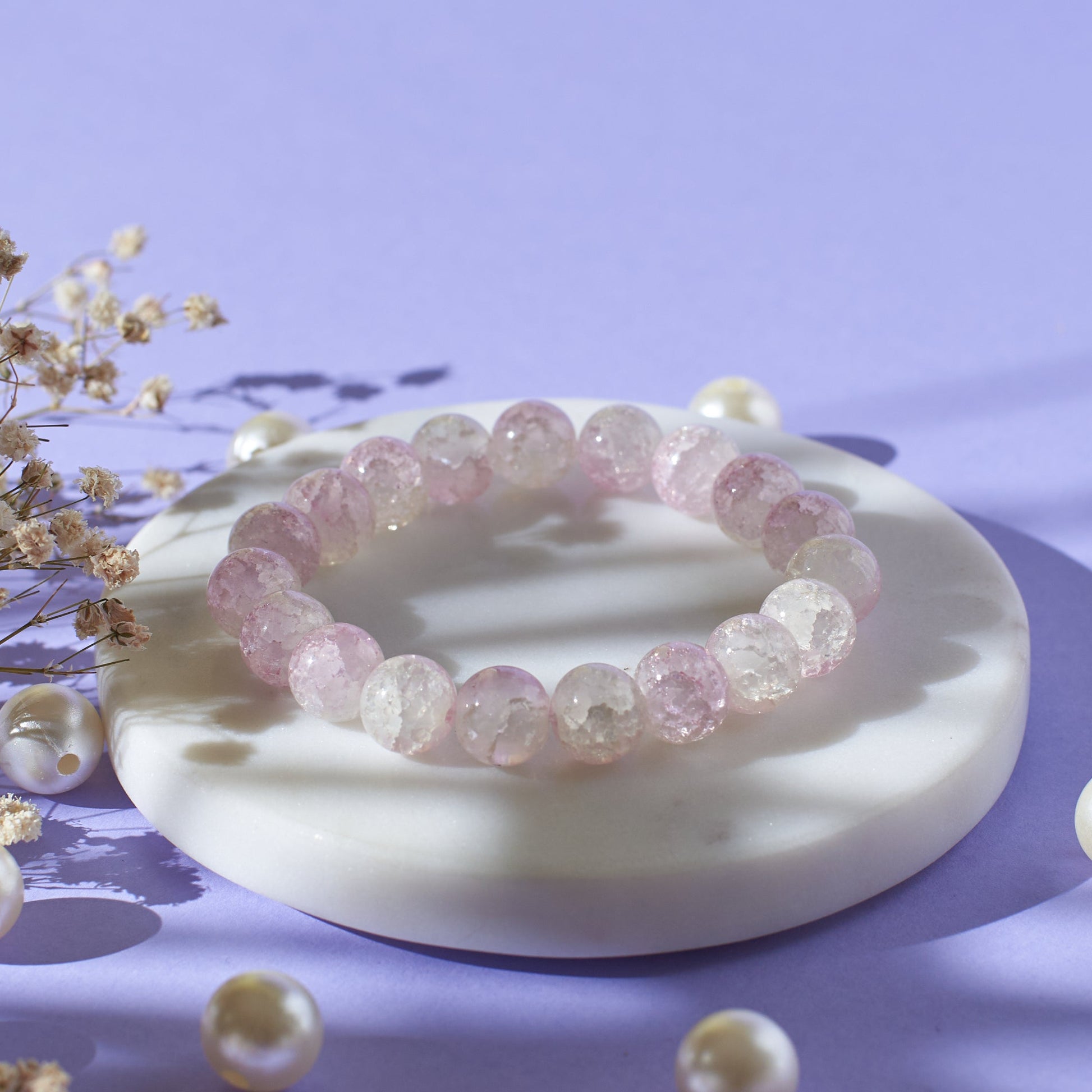 Whisper of Pink Beaded Bracelet Salty