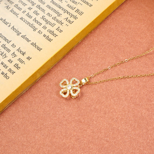 Windmill Fan Gold Necklace