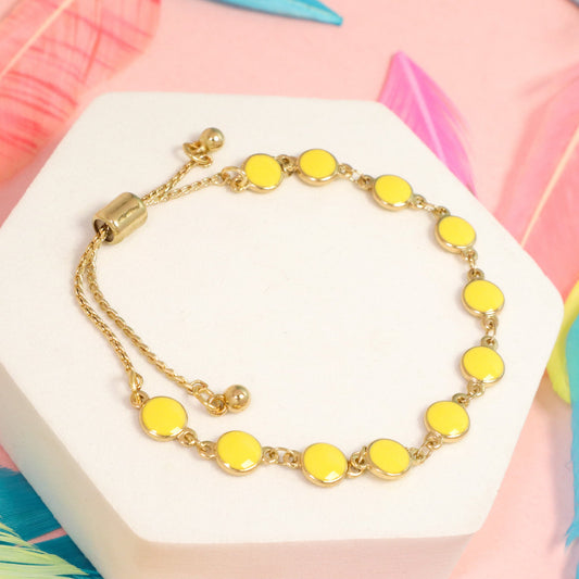 Yellow Minimalist Chain Bracelet