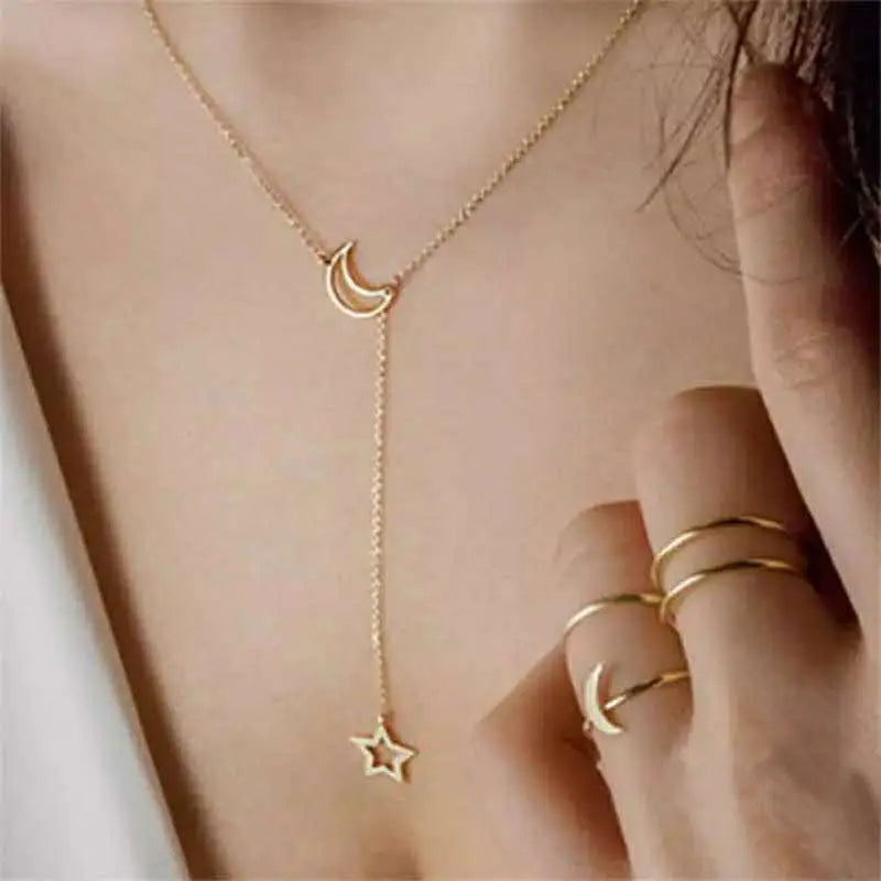 You Are My Moon And Star Necklace