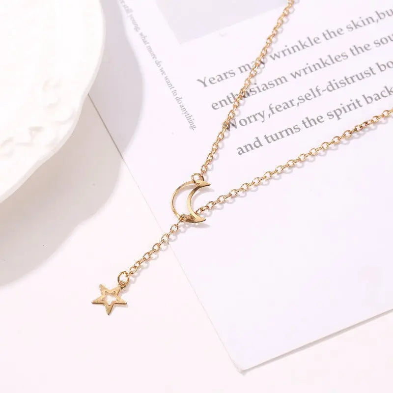 You Are My Moon And Star Necklace