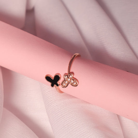 Zirconia Twin Fly Ring