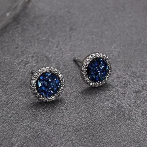 Celeste Solitaire Studs Salty Alpha
