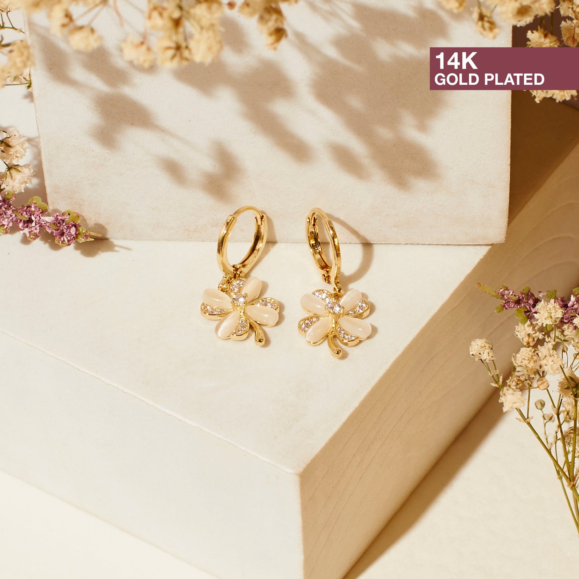 Crystal Rose Radiance Earrings Salty