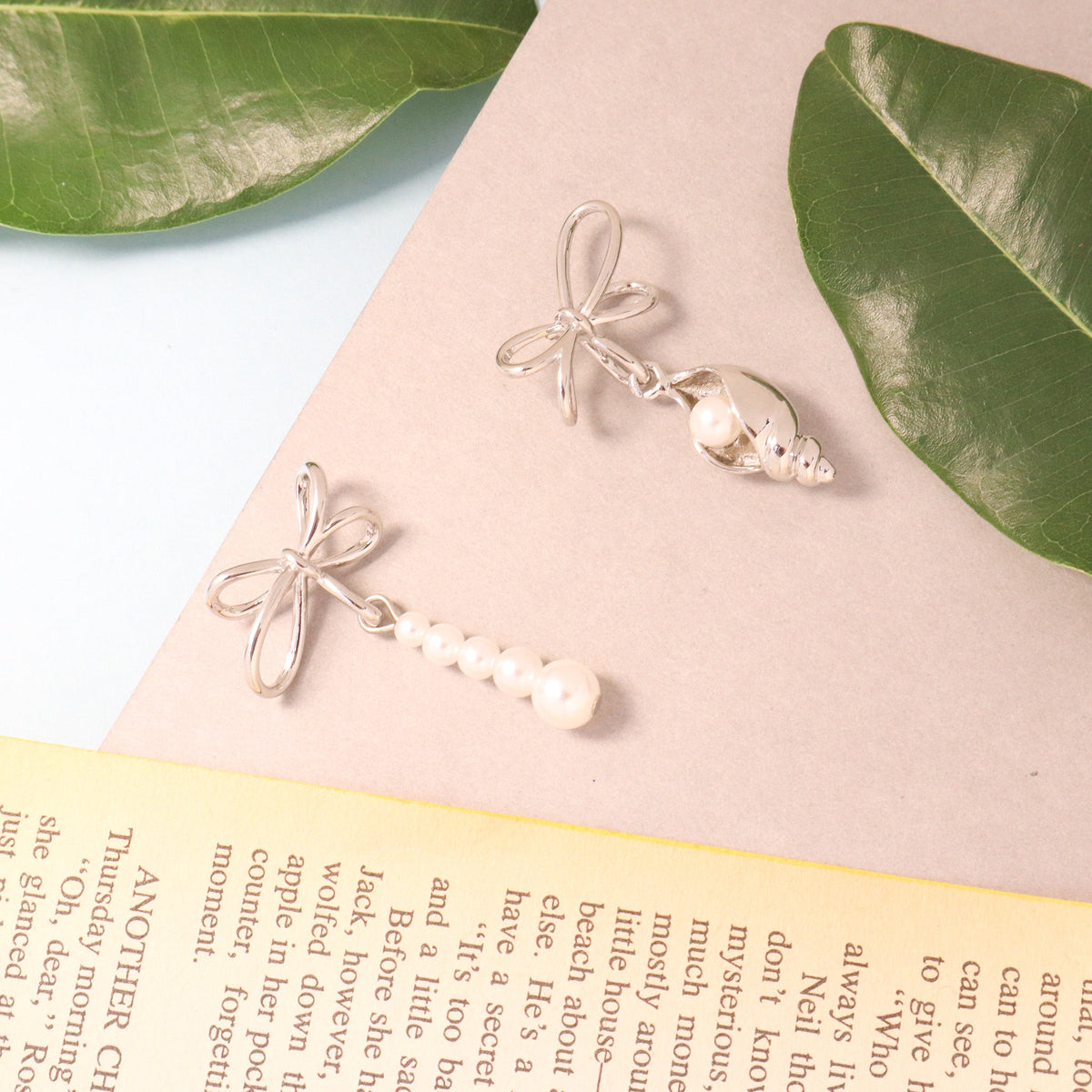 oyster Mis match Earrings