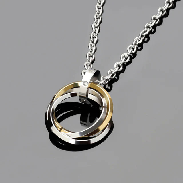 Greca Multi Ring Silver Chain