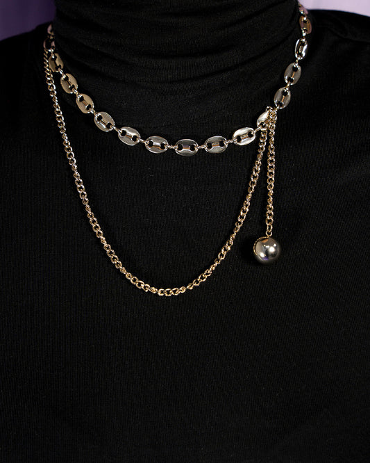 Stylist Copper Charm Necklace